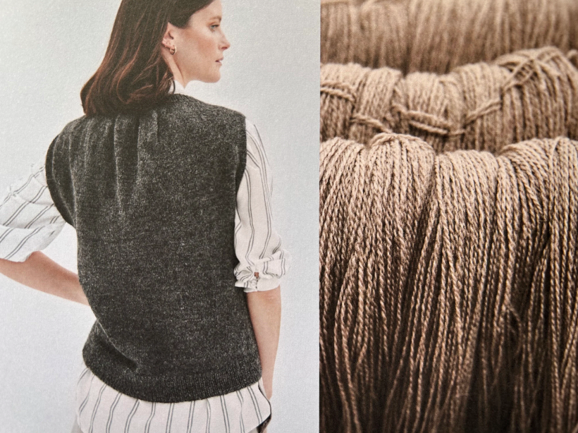 Digital Erika Knight Grimshaw round neck knitted vest S / M / L