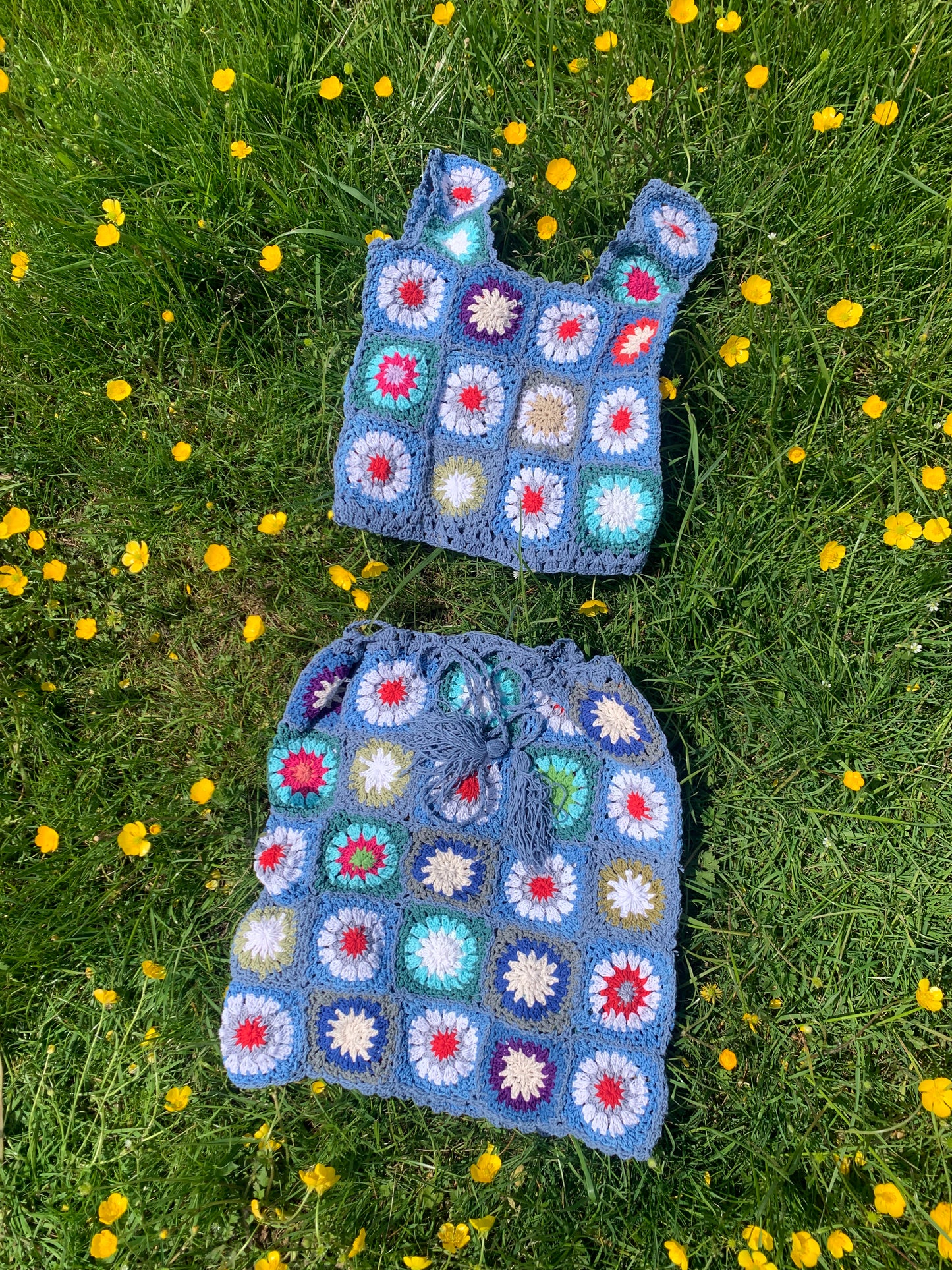 Patchwork Granny Square Skirt - XS/S