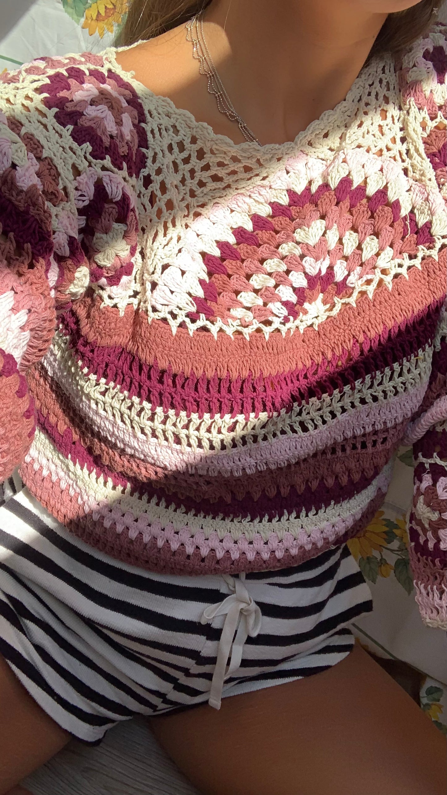 Ziggy cropped Jumper in Lychee