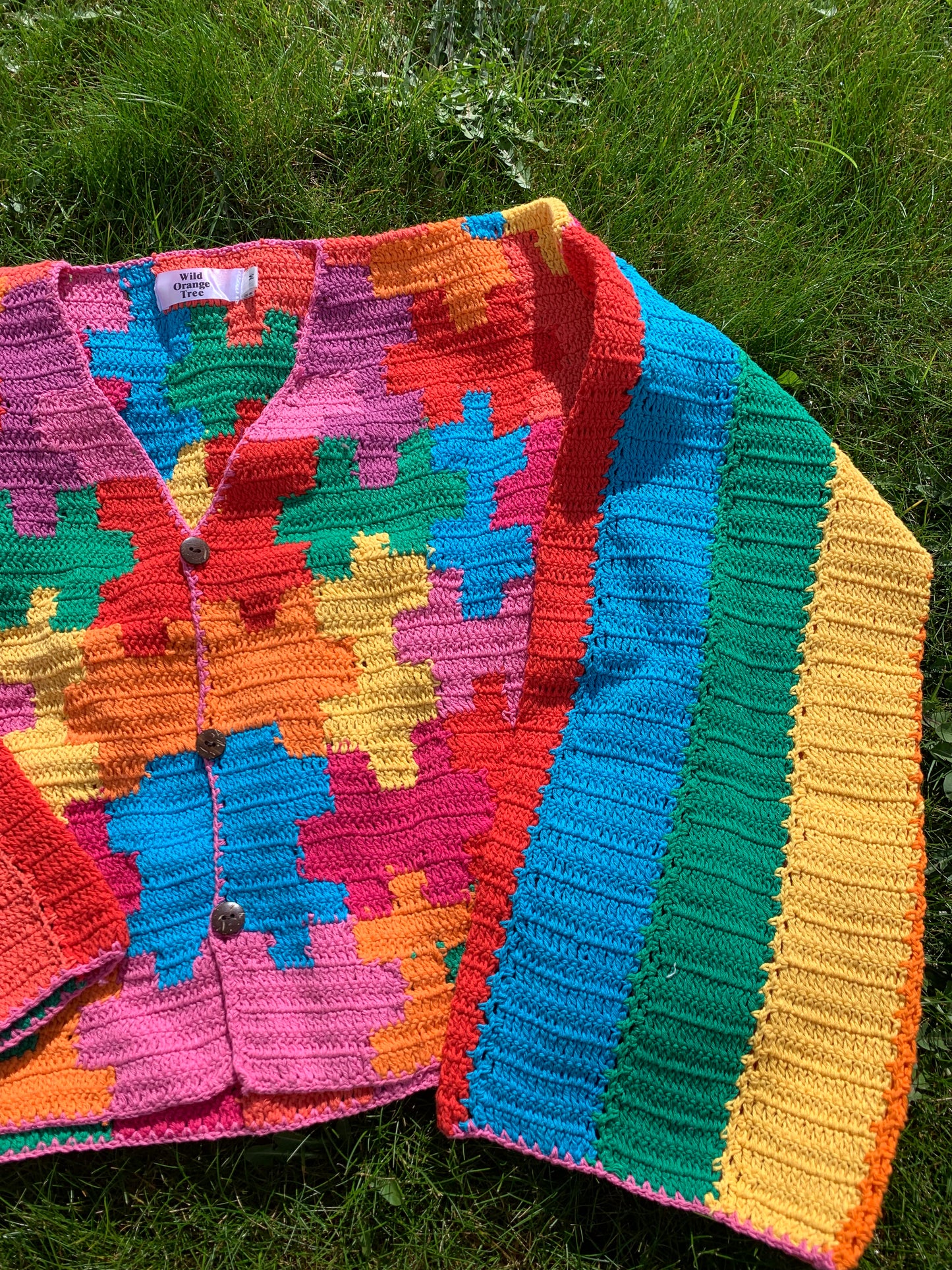 Puzzle Piece Crochet Cardigan