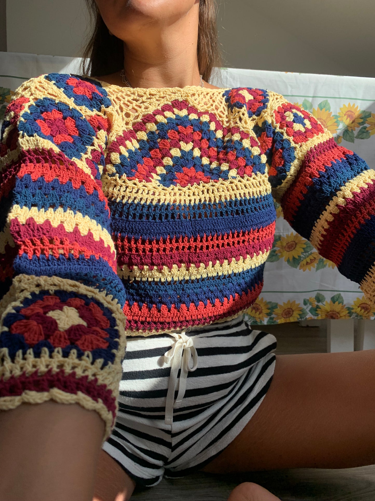Ziggy cropped Jumper in Varsity