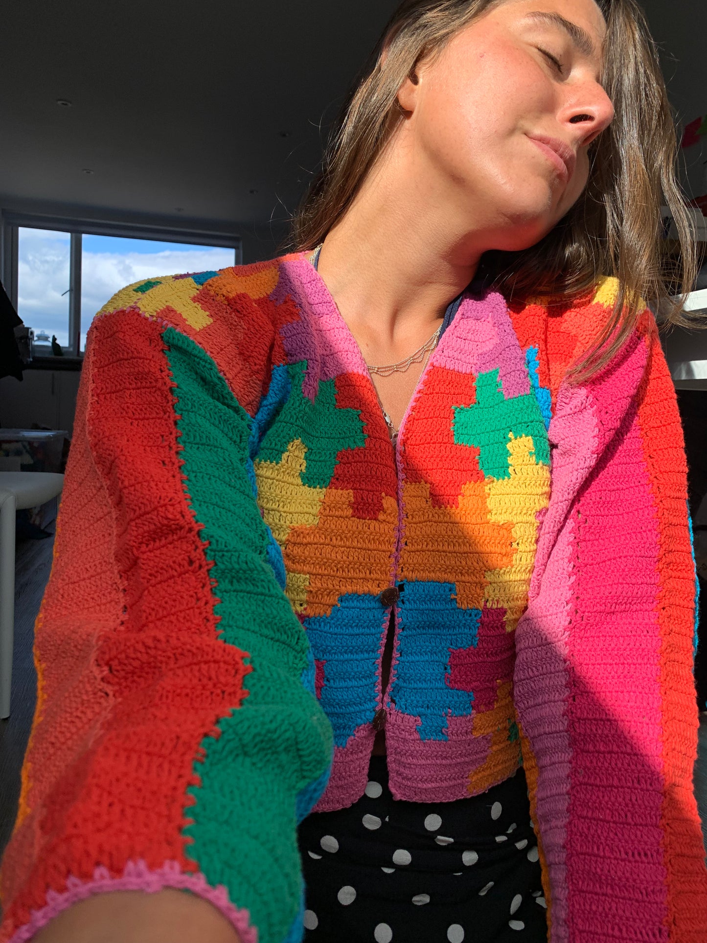 Puzzle Piece Crochet Cardigan