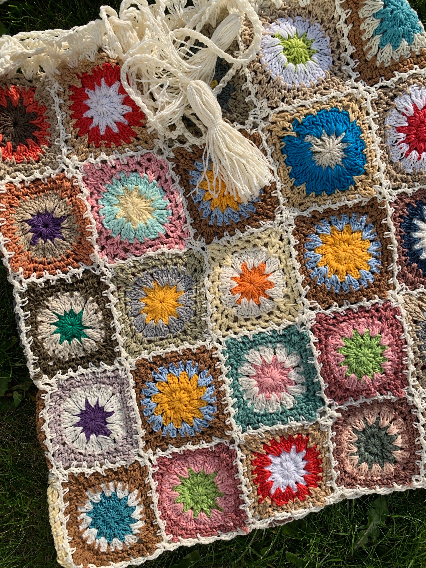 Patchwork Granny Square Skirt - M