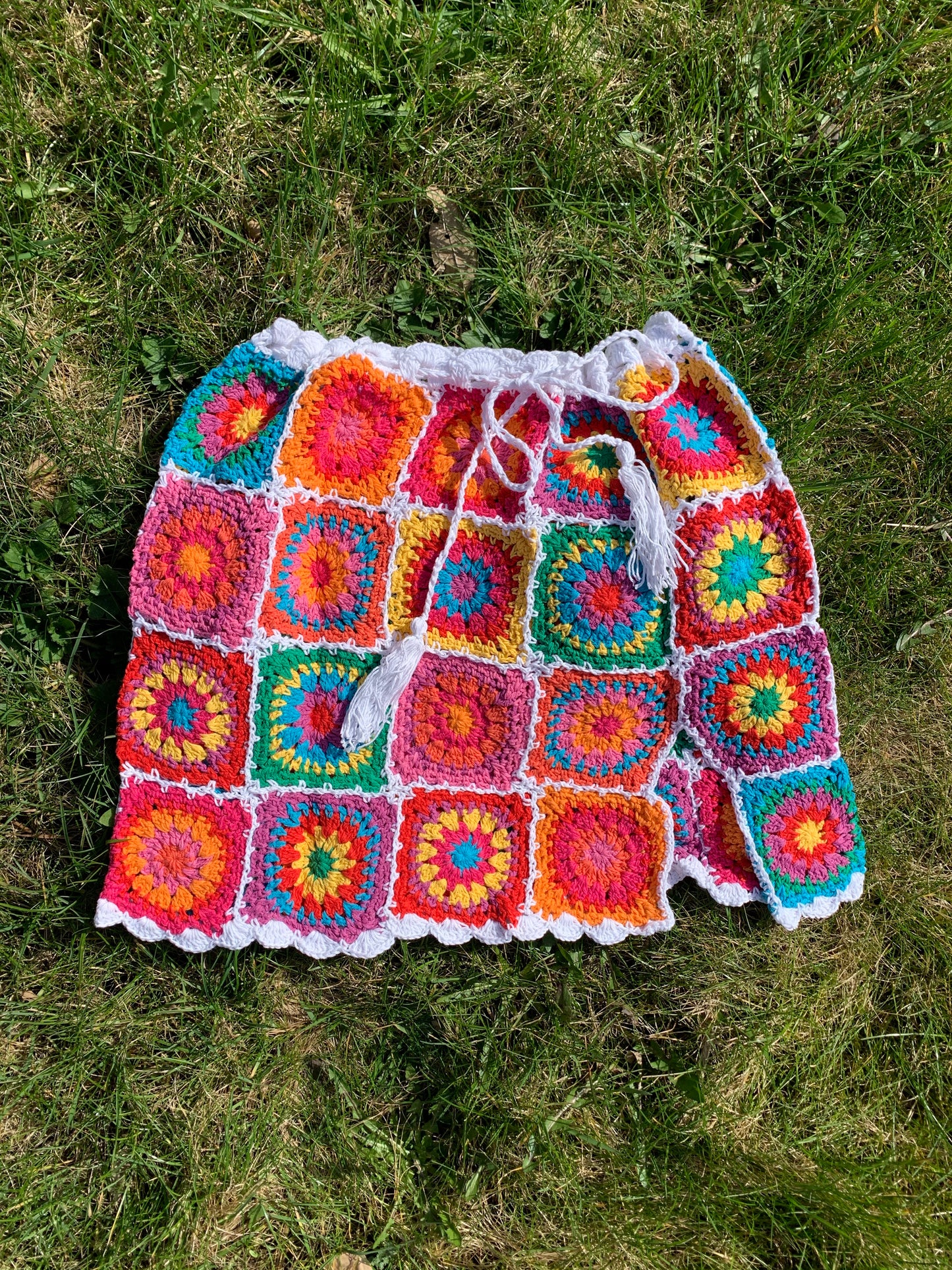 Tutti Frutti Granny Square Skirt with Split