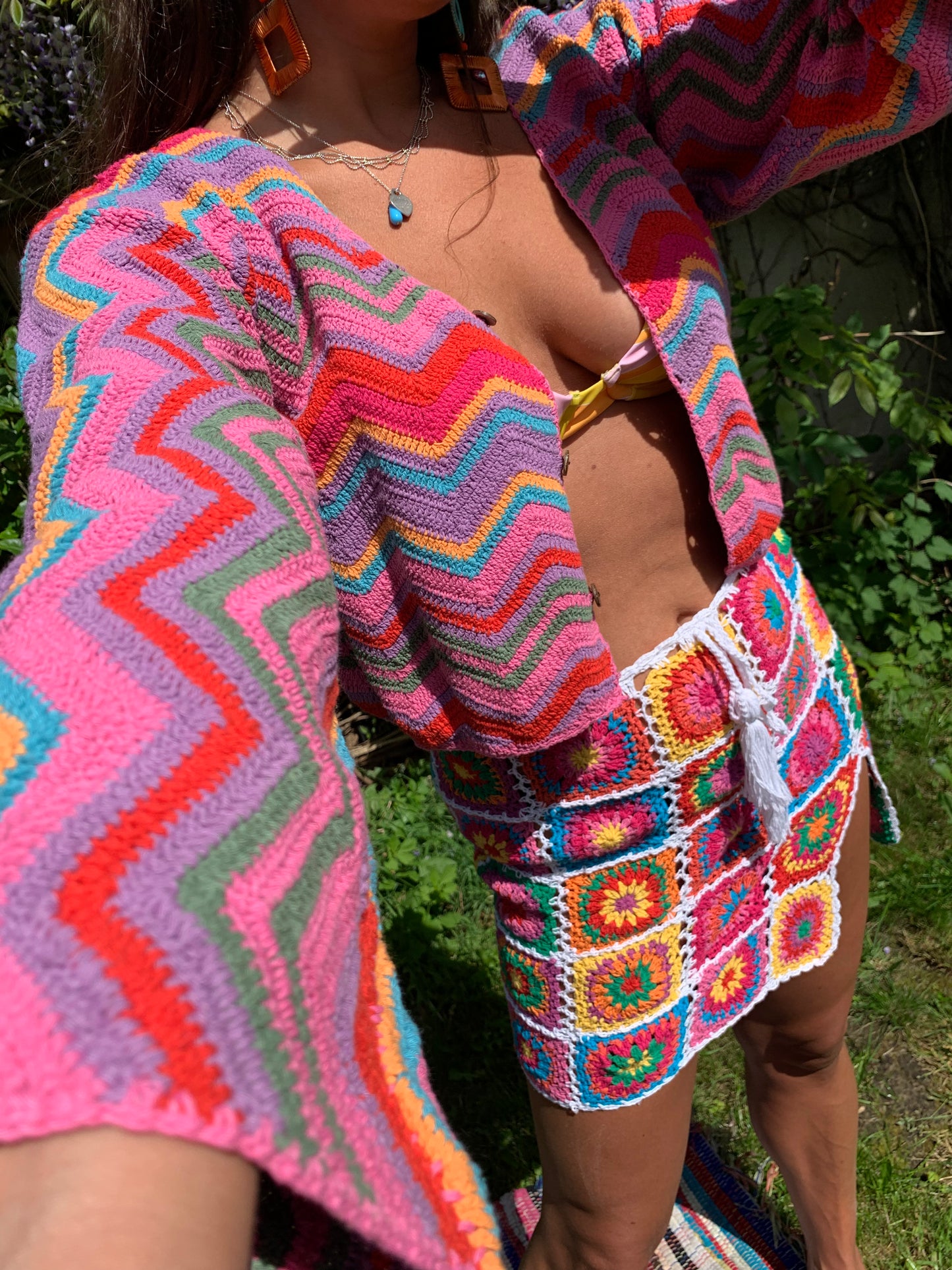 Zig Zag Crochet Cardigan