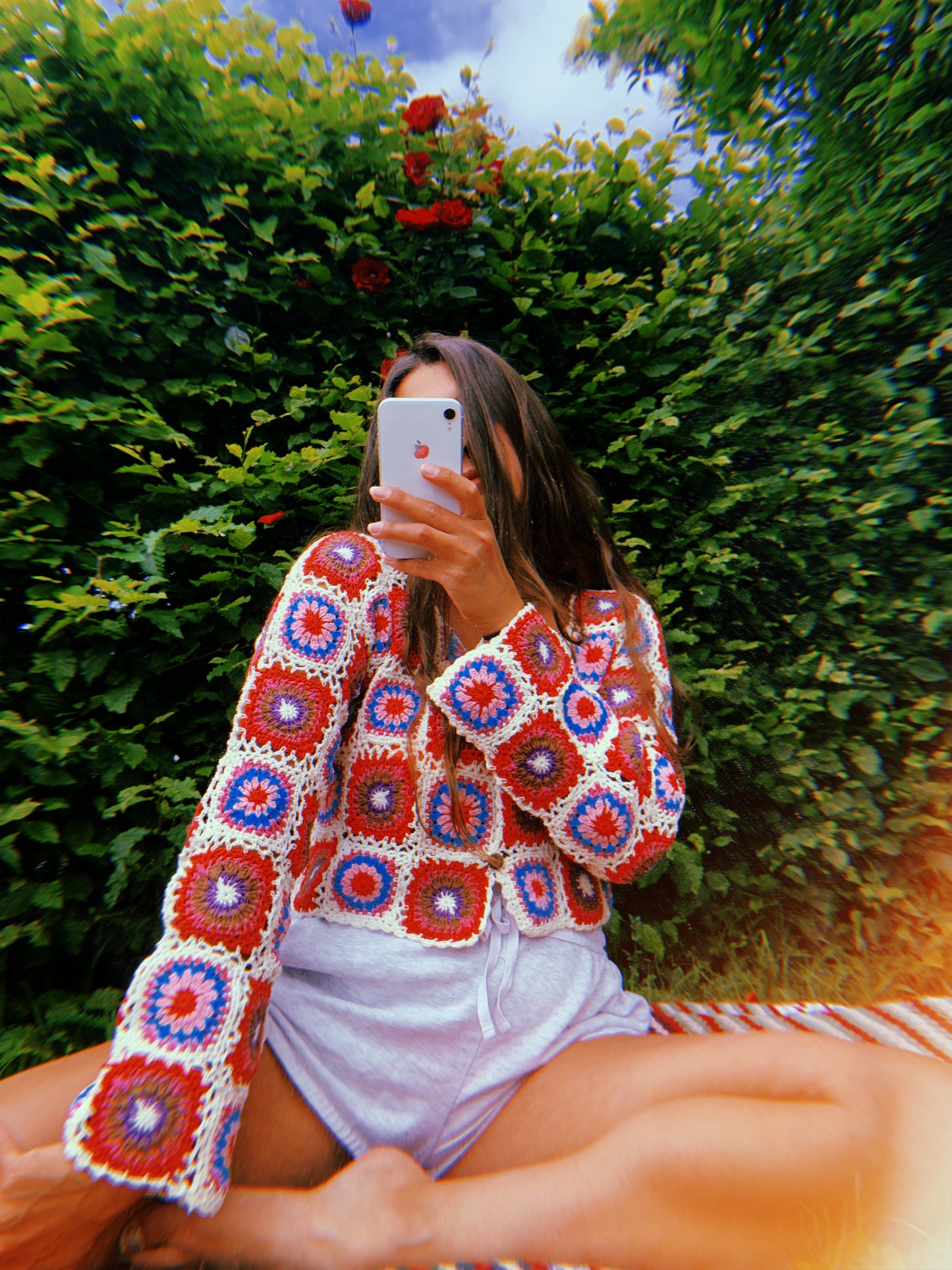 Rose Garden Granny Square Cardigan