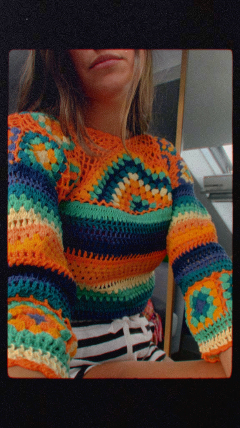 Ziggy cropped Jumper in Firefly