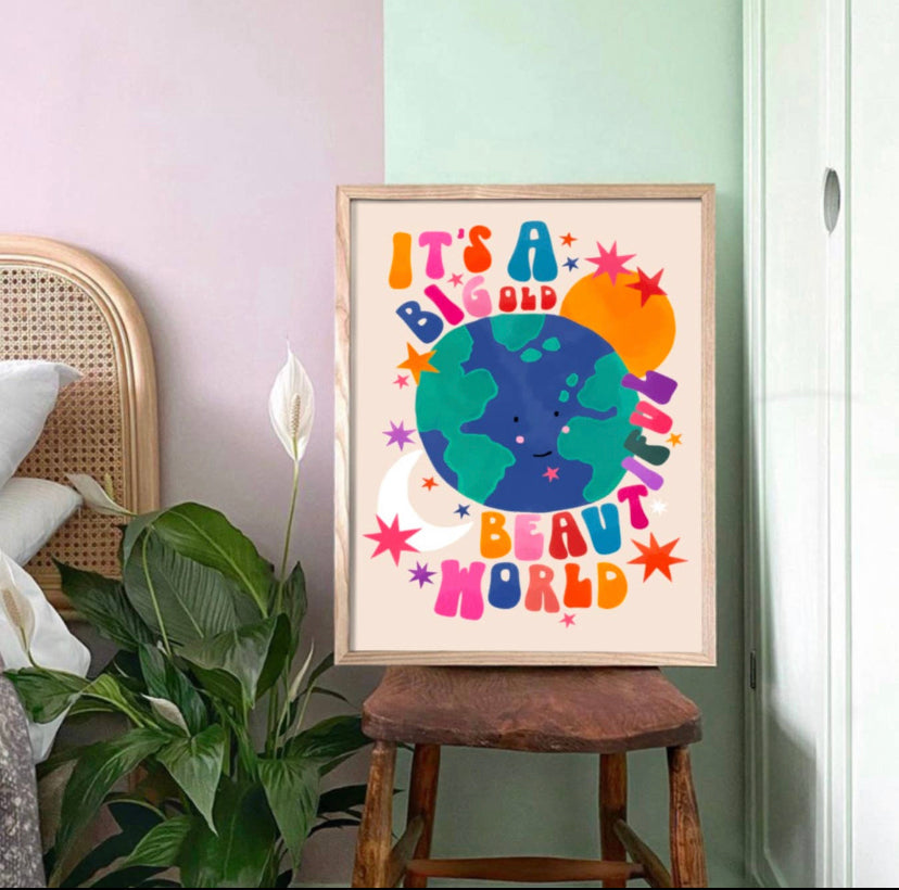 Big Beautiful World A3 Art Print / Poster