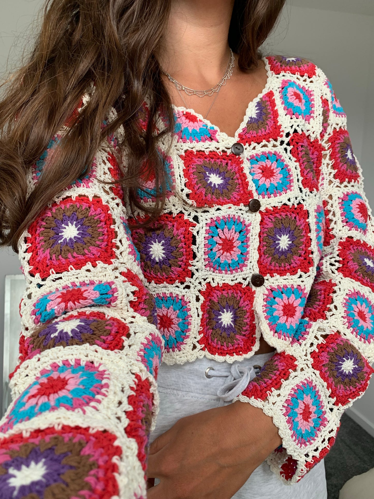 Rose Garden Granny Square Cardigan