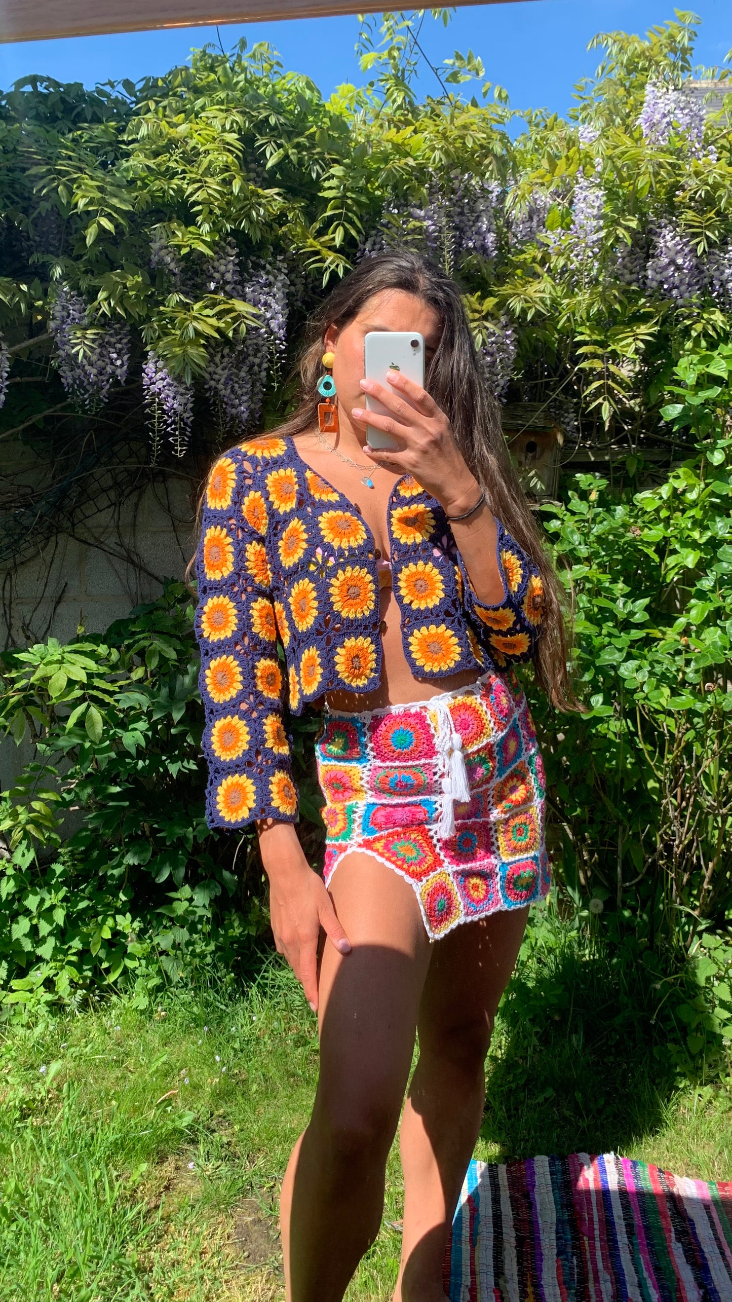*REWILD* Sundance Kid in Blue Sunflower Cardigan