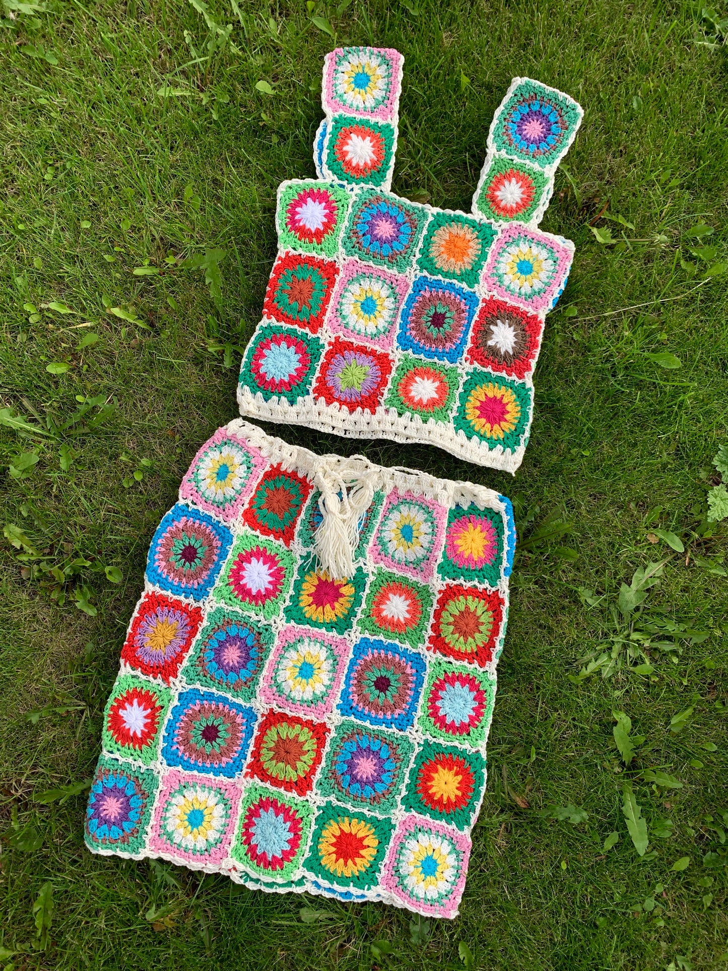 Patchwork Granny Square Skirt - XS/S