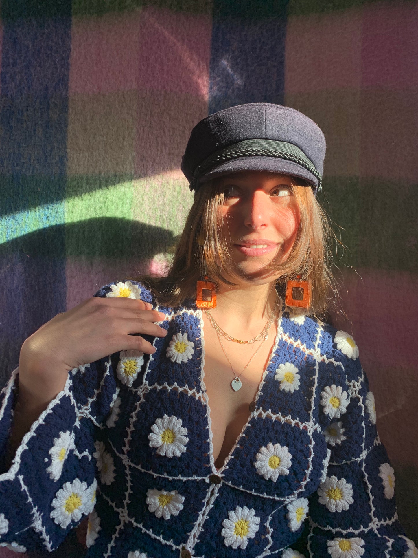 LAZY DAiSY Cardigan in Navy Blue
