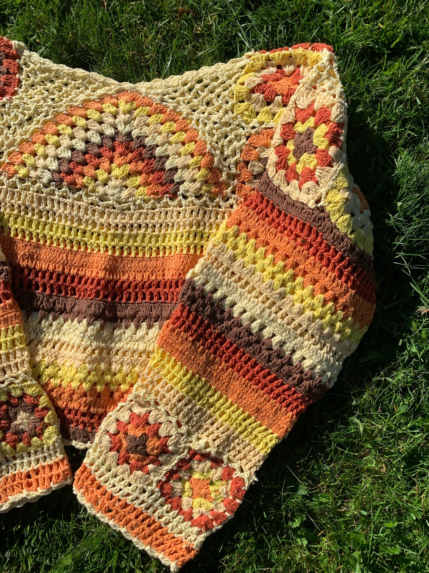 Ziggy cropped Jumper in 70s Sunset Yellow & Orange