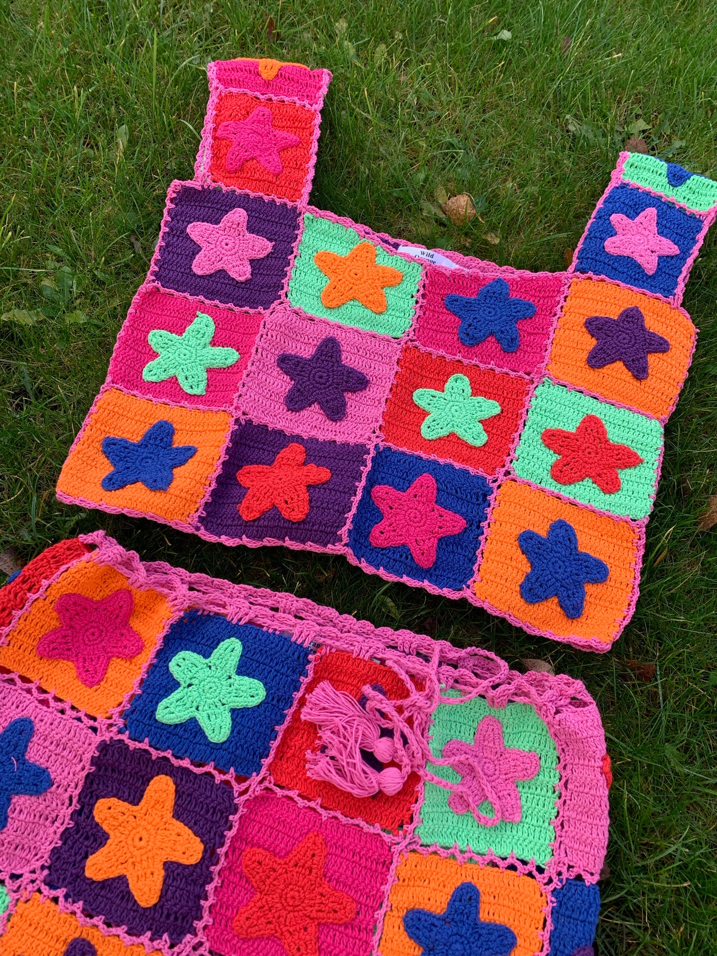 Stardust Multicoloured Star Cropped Top