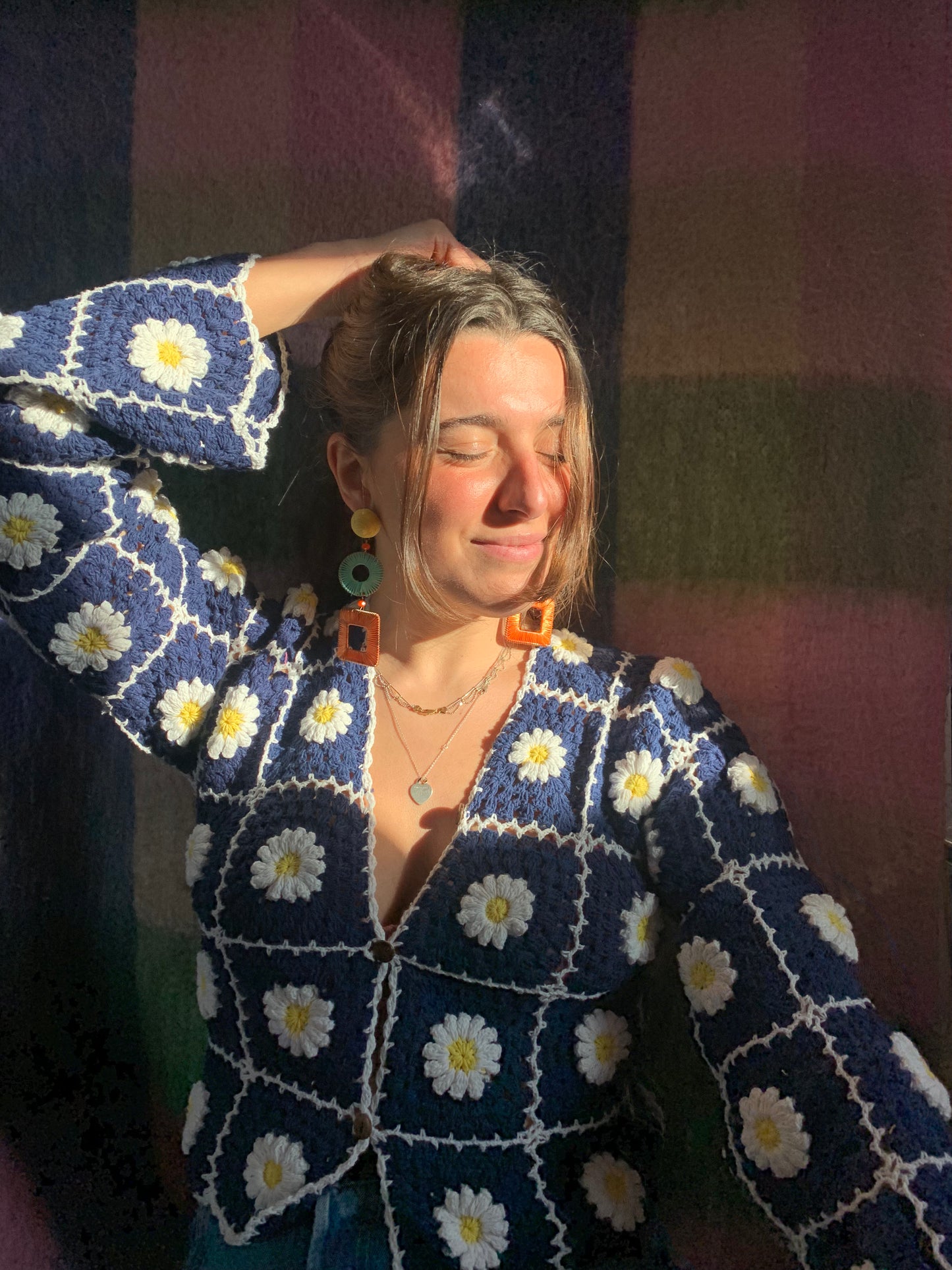 LAZY DAiSY Cardigan in Navy Blue