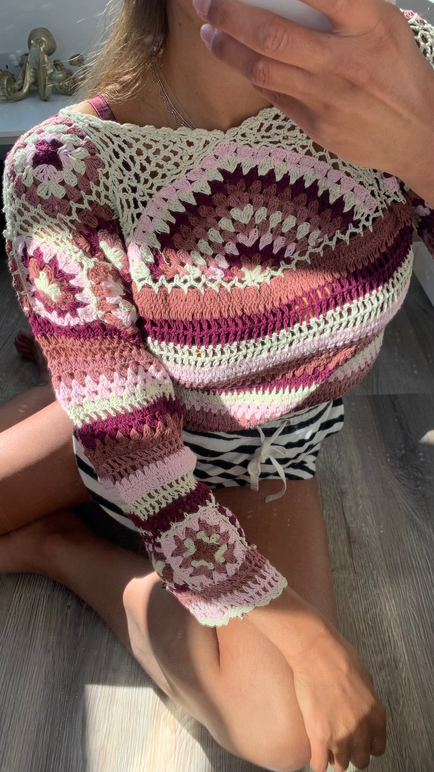 Ziggy cropped Jumper in Lychee