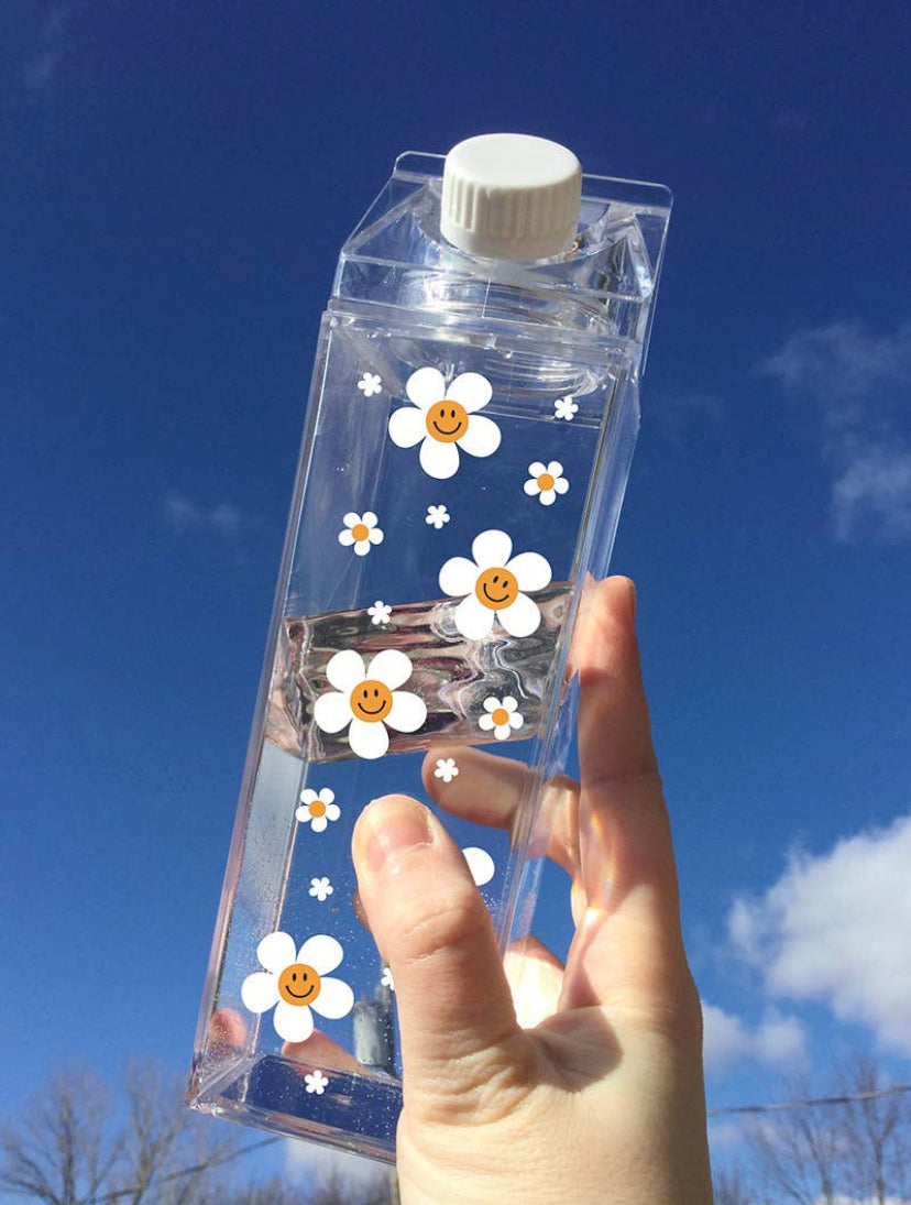 Clear milk on sale carton water bottle