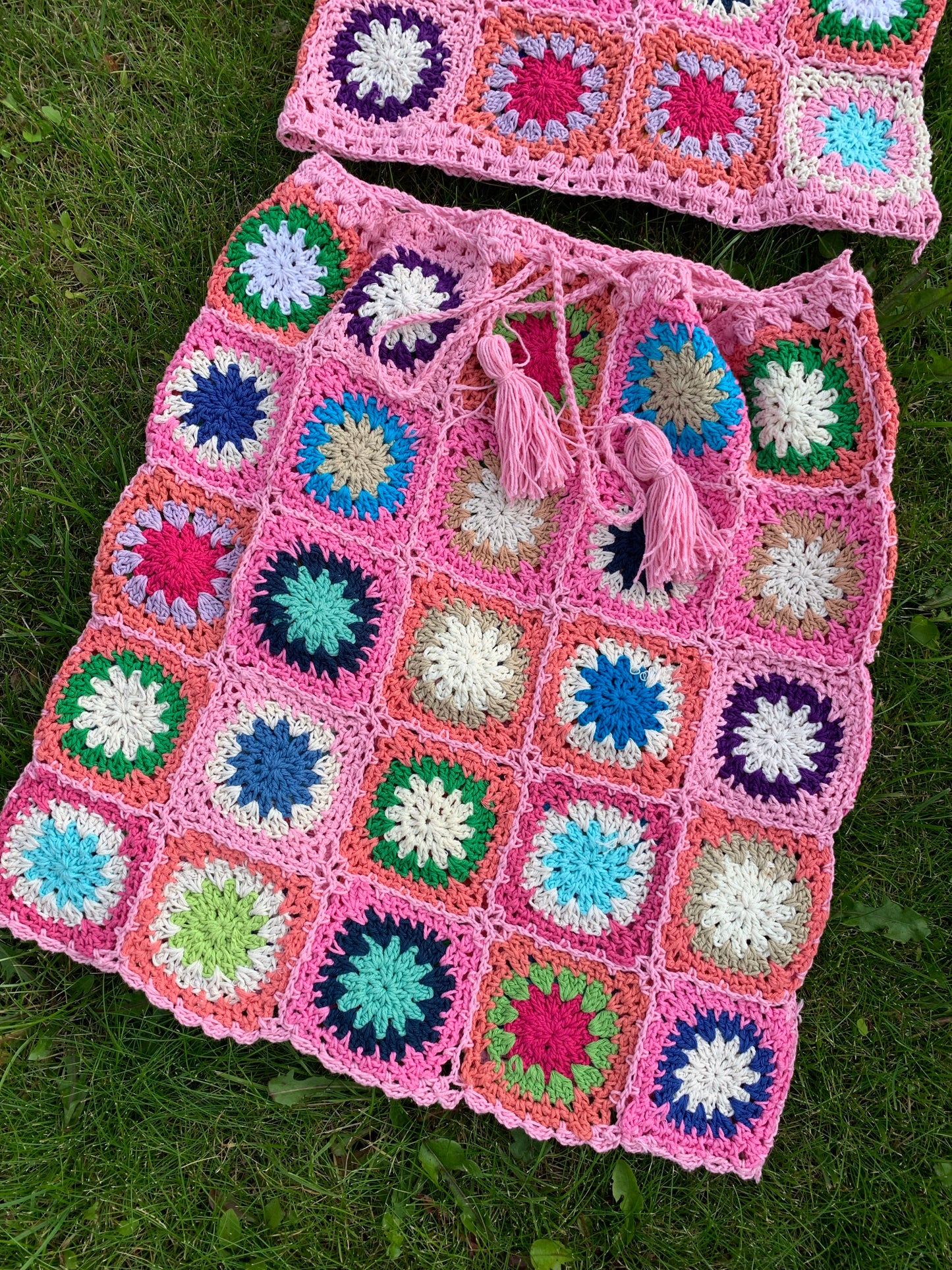Patchwork Granny Square Skirt - XS/S