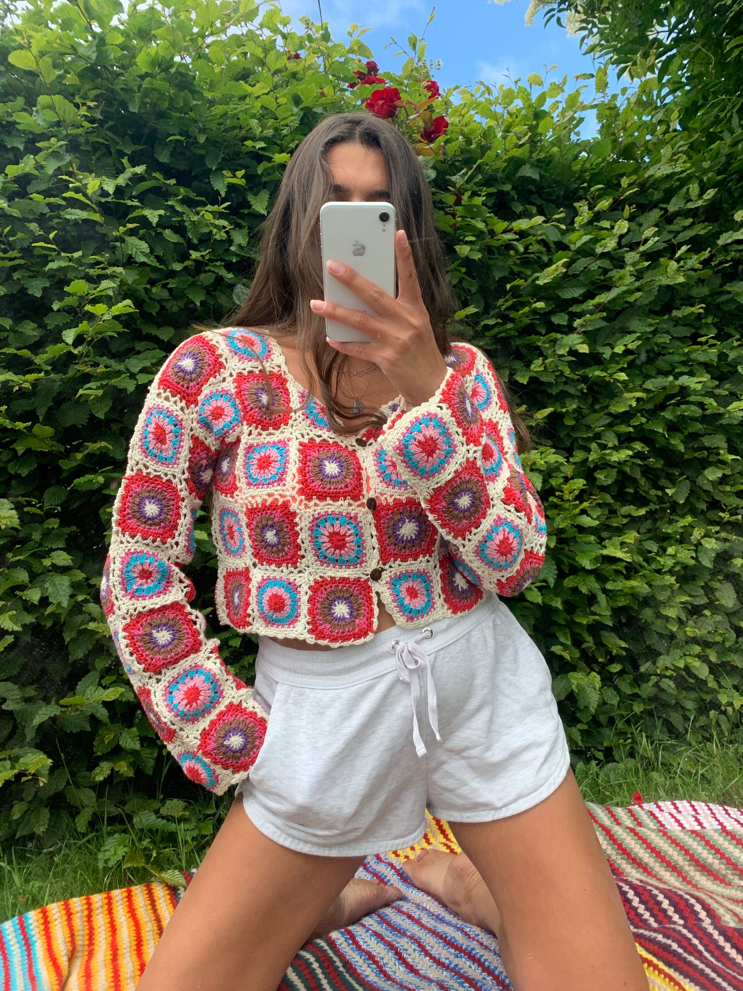 Rose Garden Granny Square Cardigan