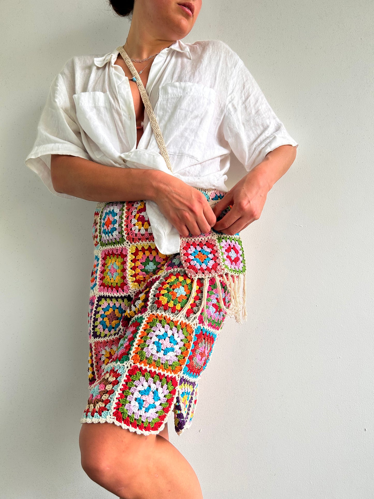 Granny Square Midi Skirt