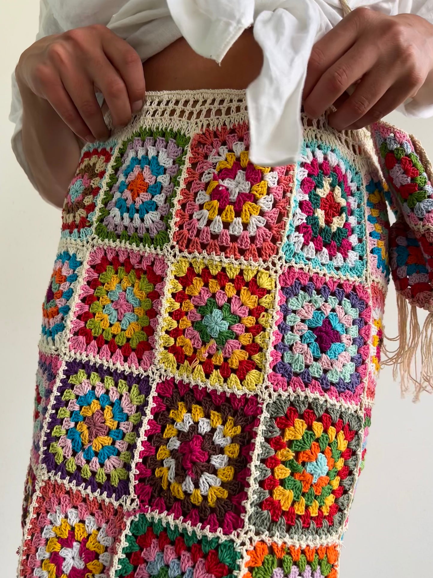 Granny Square Midi Skirt