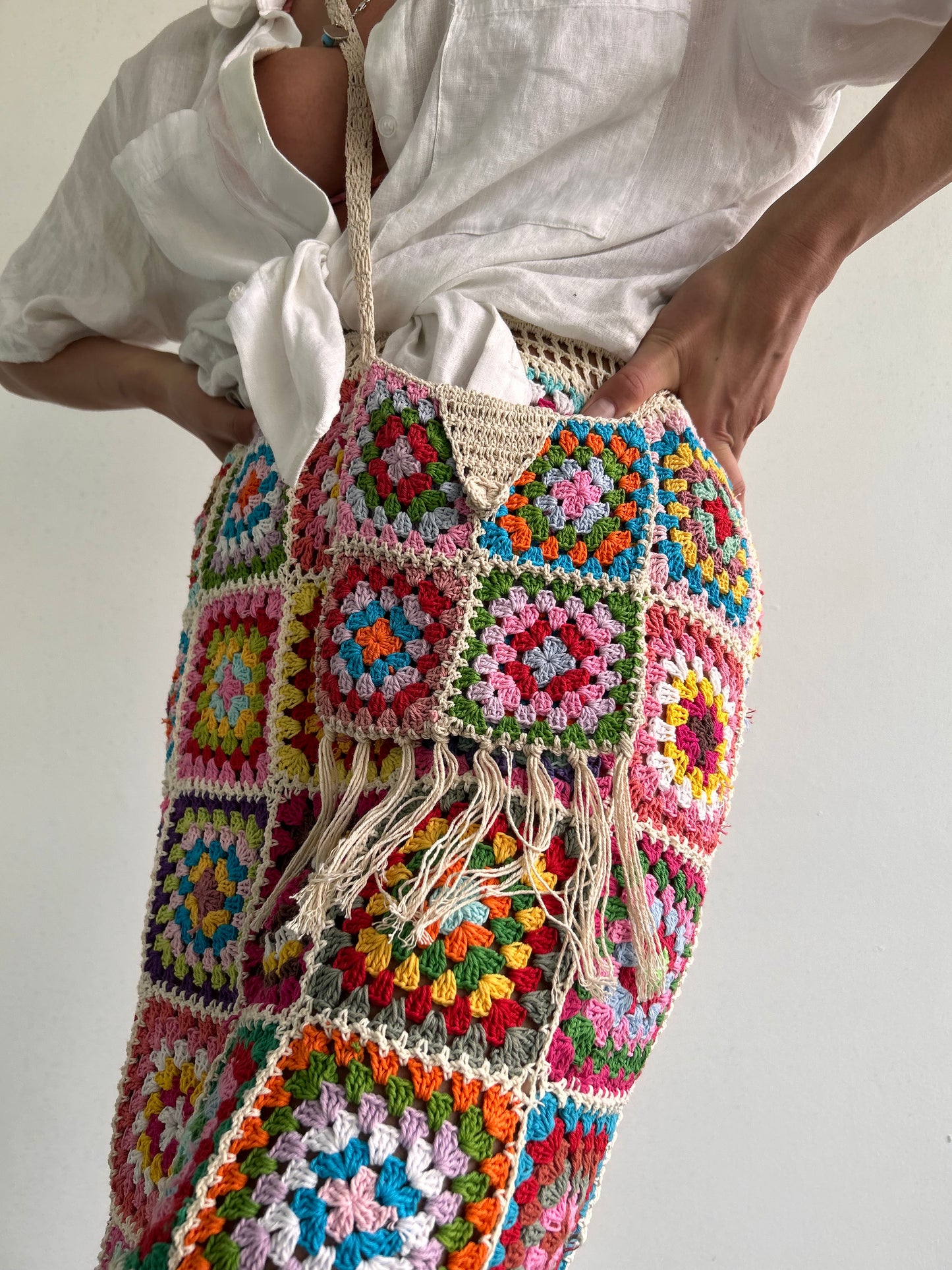 Granny Square Midi Skirt