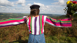 Spellbound Striped Crochet Cardigan