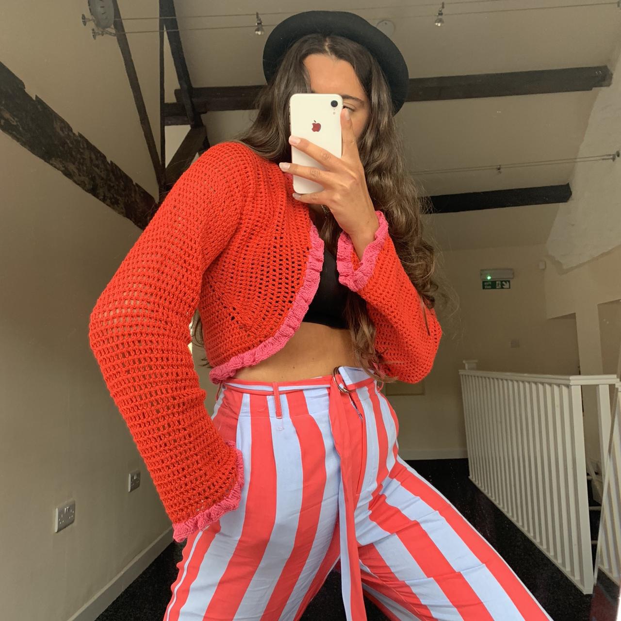 *REWILD* Fifi Red & Pink mesh shrug