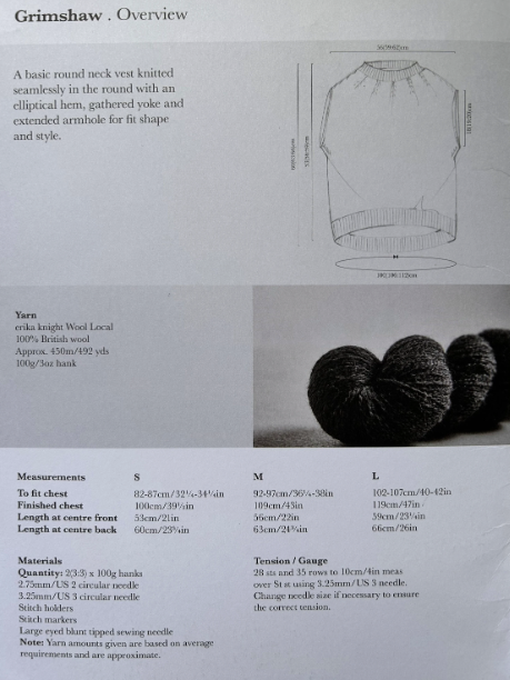 Digital Erika Knight Grimshaw round neck knitted vest S / M / L