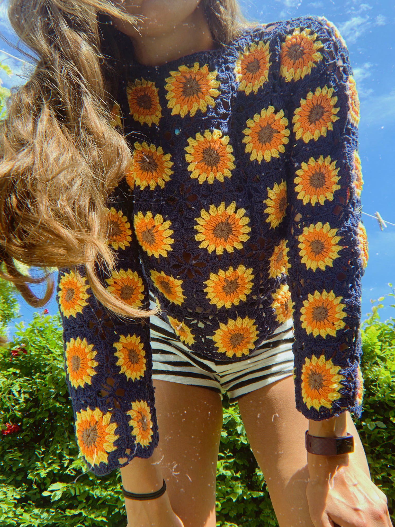 Yellow sunflower jumper hotsell