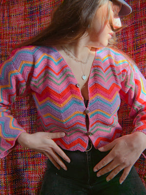REWILD* Zig Zag Crochet Cardigan – Wild Orange Tree