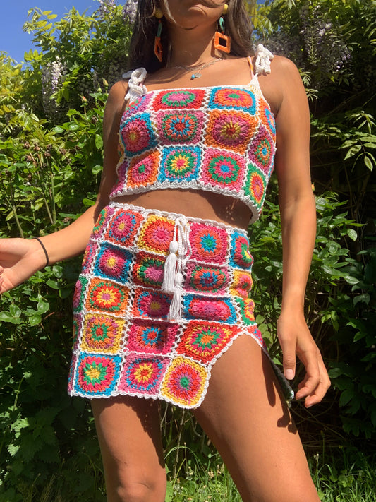 Tutti Frutti Crochet Cropped Top
