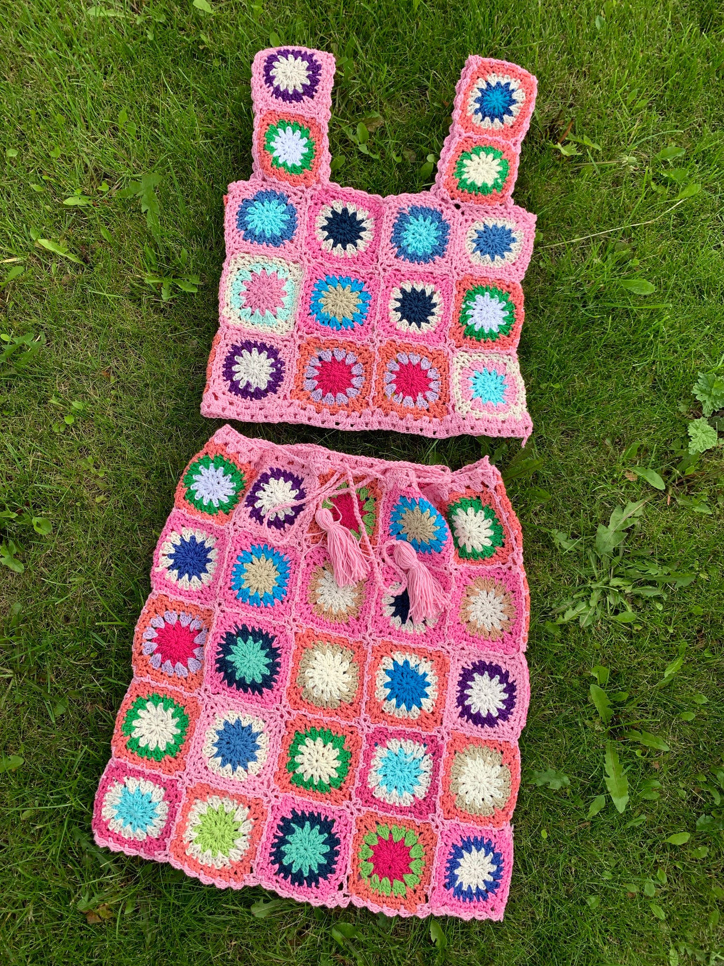 Patchwork Granny Square Skirt - XS/S