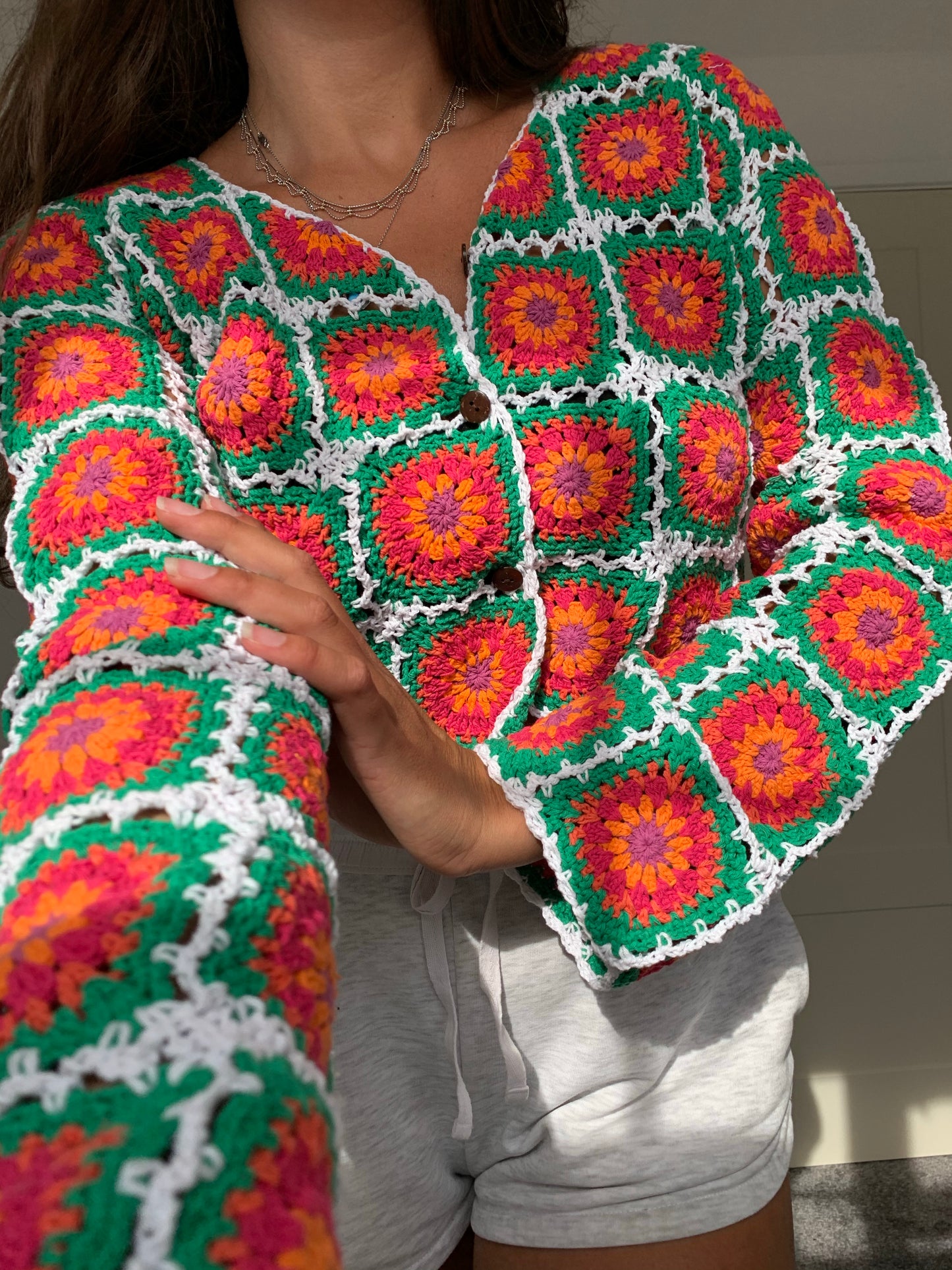 Watermelon Sugar Granny Square Cardigan