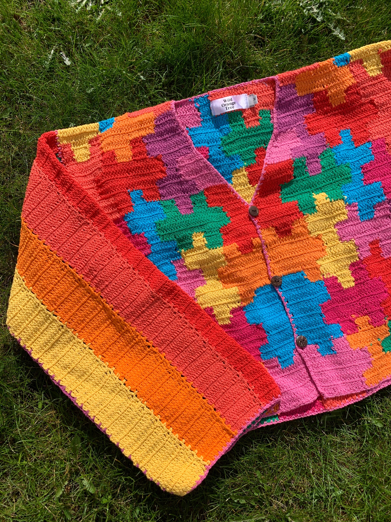 Puzzle Piece Crochet Cardigan