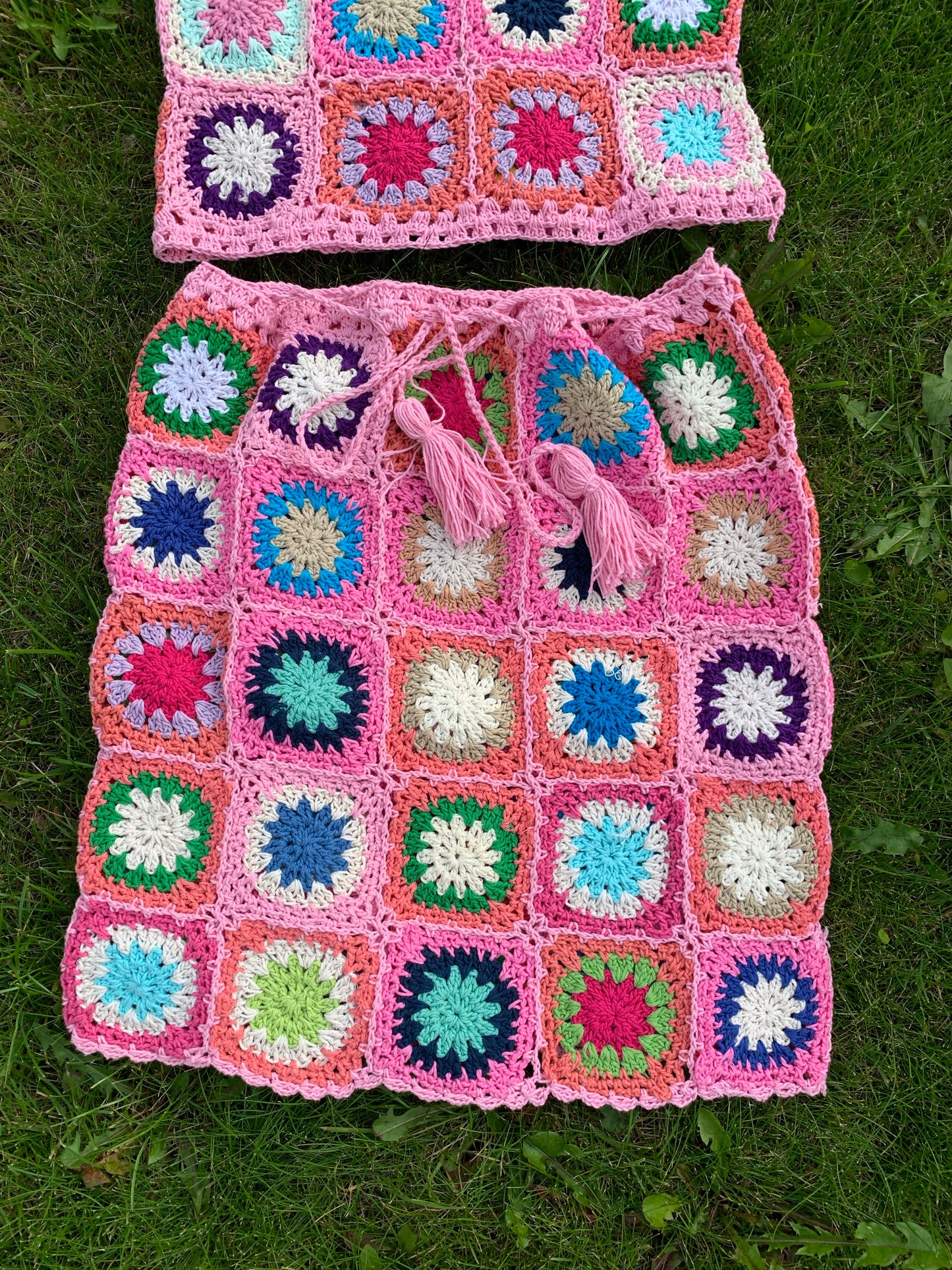 Patchwork Granny Square Skirt - XS/S