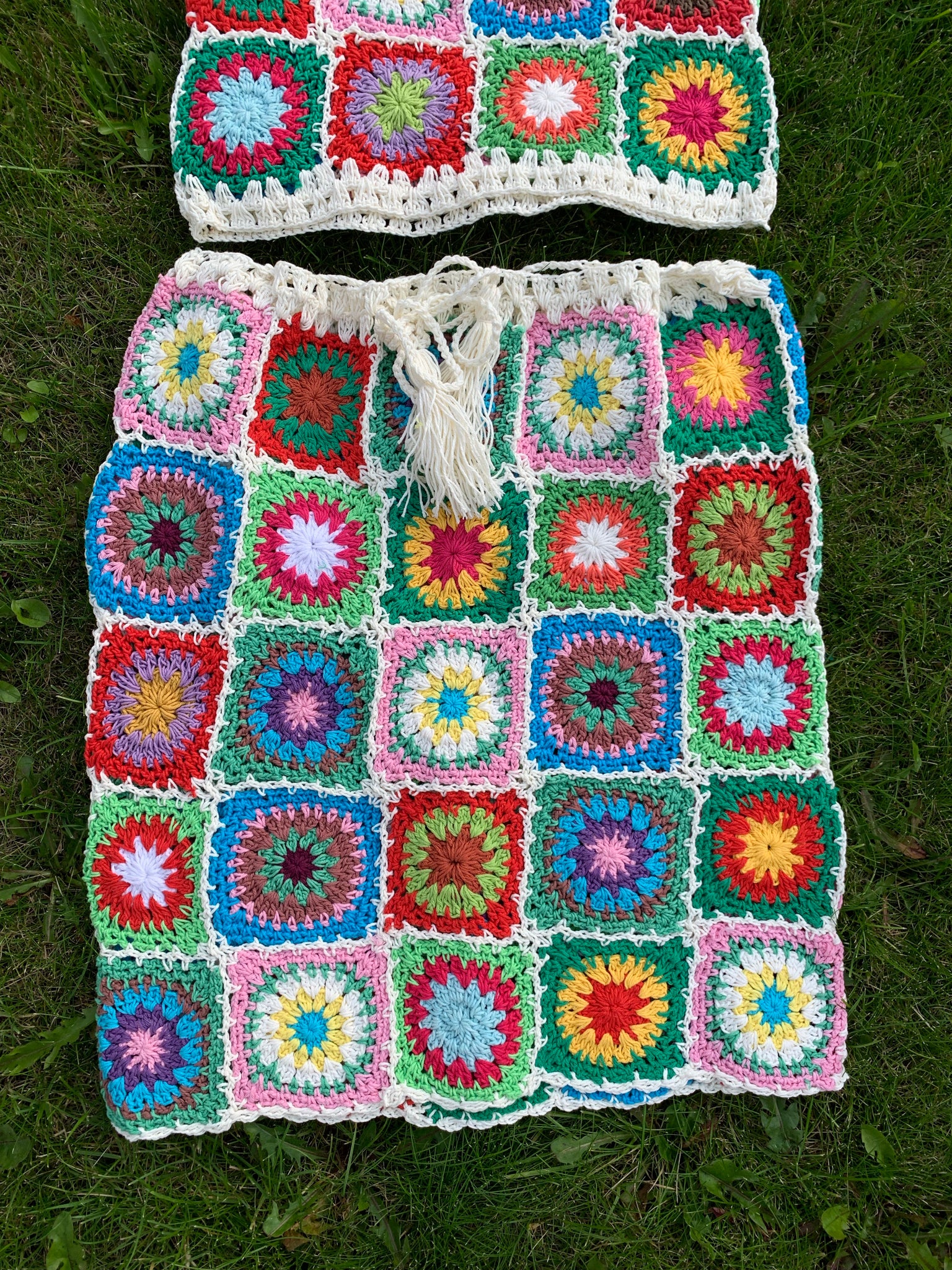 Patchwork Granny Square Skirt - XS/S