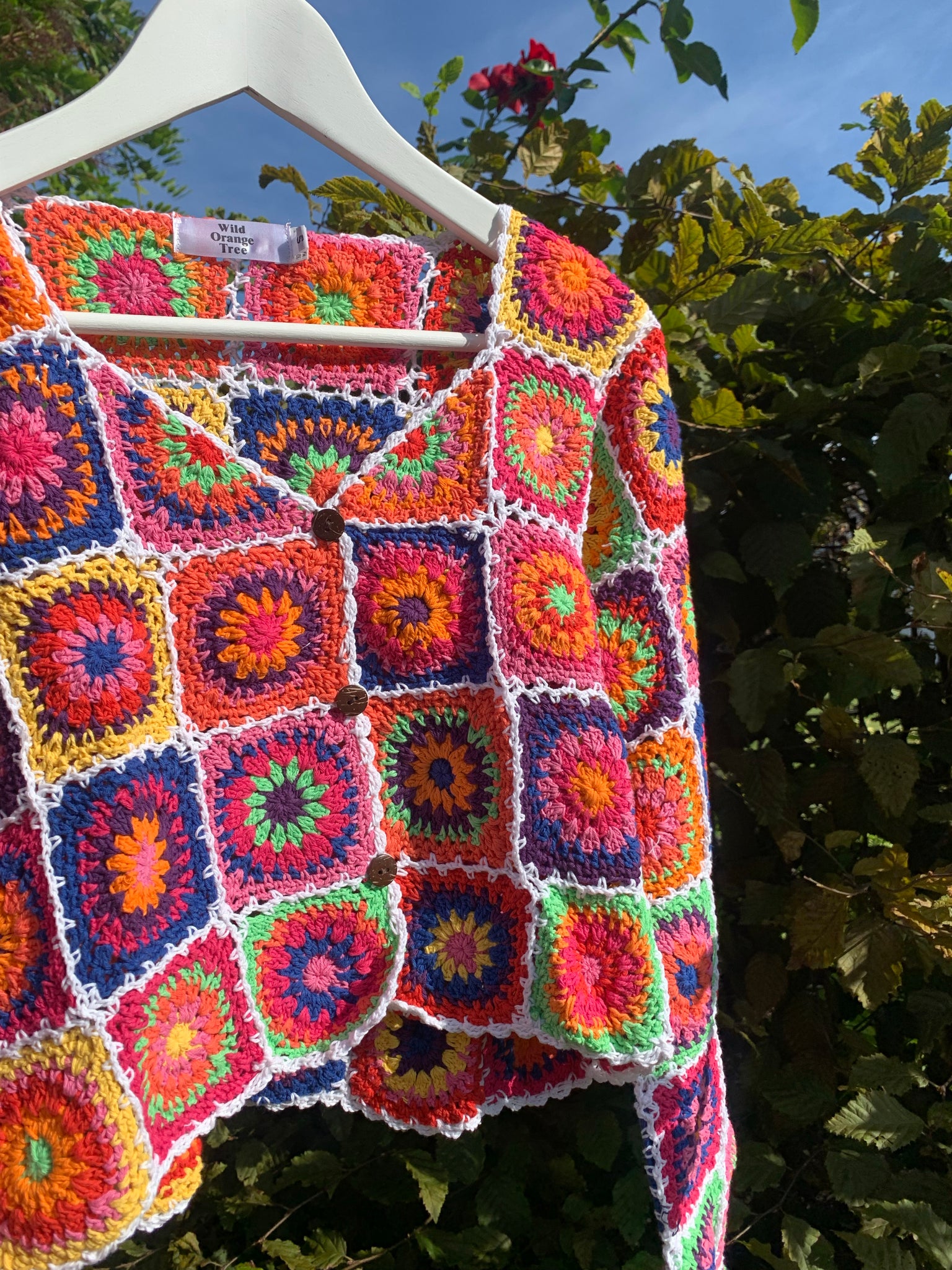 Granny square pullover sweater deals