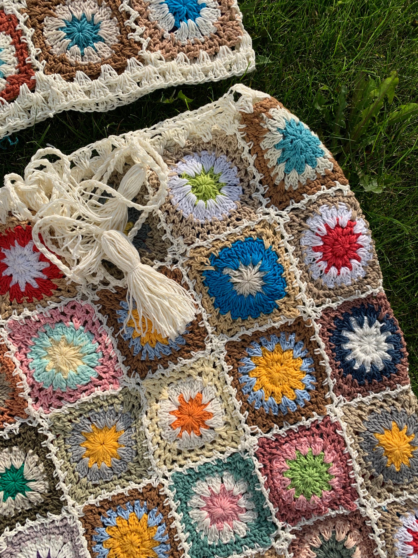 Patchwork Granny Square Skirt - M