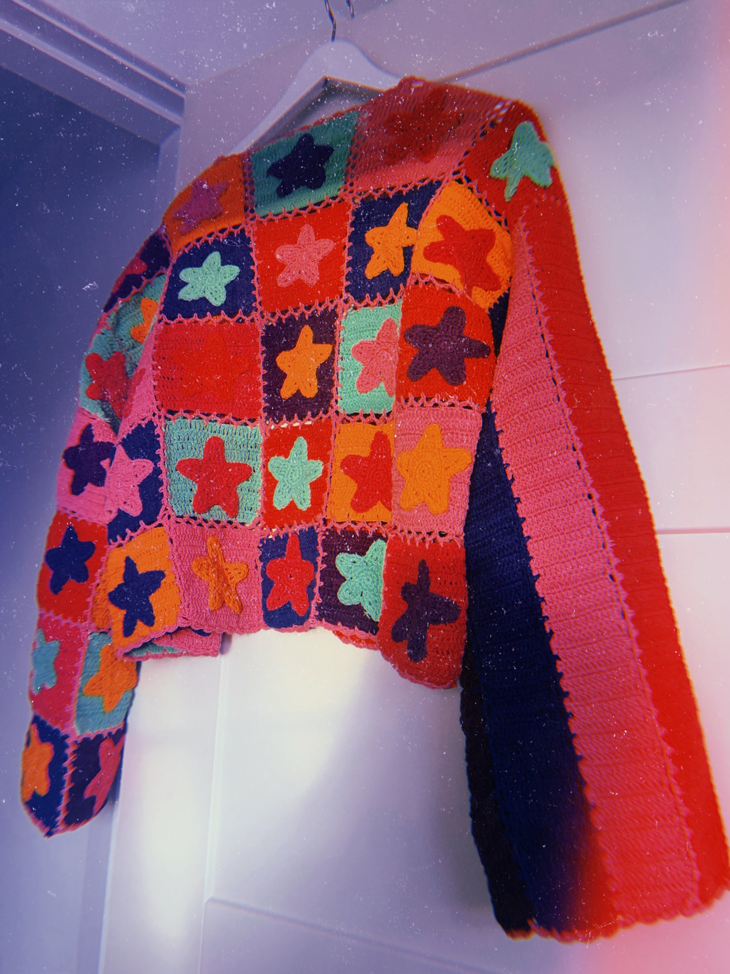 Stardust Multicoloured Crochet Star Cardigan